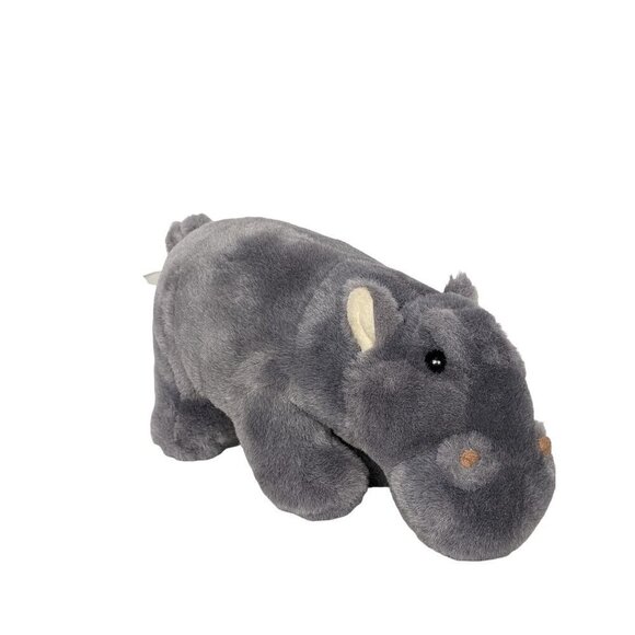 ACE Gray Hippo Hippopotamus Plush Stuffed Animal 11" - Picture 1 of 6